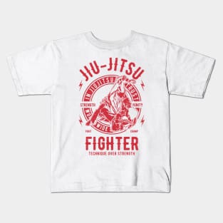 Brazillian Jiu Jit Su - Fighter - Strength Kids T-Shirt